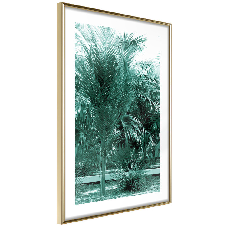 Wall Poster Turquoise Lagoon - tropical palm landscape in turquoise contrast 134449 additionalImage 11