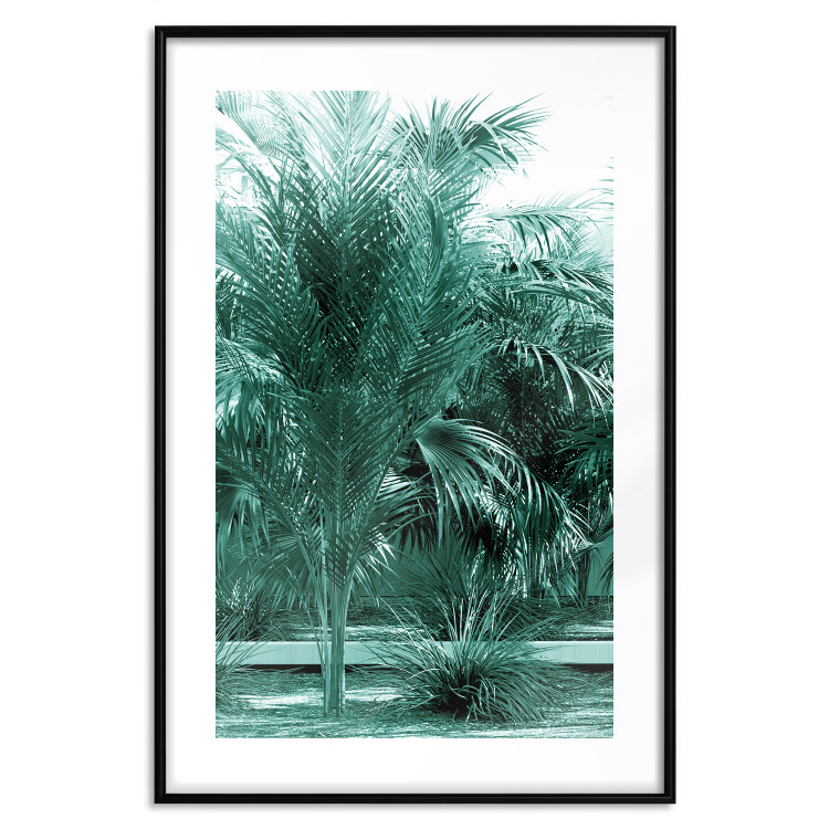 Wall Poster Turquoise Lagoon - tropical palm landscape in turquoise contrast 134449 additionalImage 15