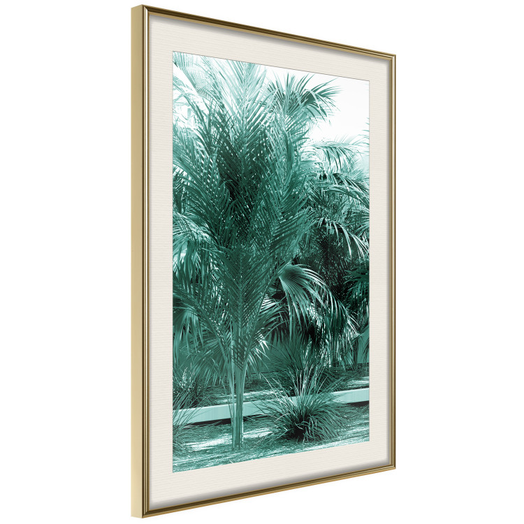 Wall Poster Turquoise Lagoon - tropical palm landscape in turquoise contrast 134449 additionalImage 14