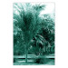 Wall Poster Turquoise Lagoon - tropical palm landscape in turquoise contrast 134449