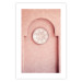 Poster Pink Niche - wall architecture with a hanging decorated circle 134749 additionalThumb 19