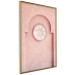 Poster Pink Niche - wall architecture with a hanging decorated circle 134749 additionalThumb 12