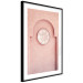 Poster Pink Niche - wall architecture with a hanging decorated circle 134749 additionalThumb 6