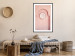 Poster Pink Niche - wall architecture with a hanging decorated circle 134749 additionalThumb 18