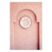 Poster Pink Niche - wall architecture with a hanging decorated circle 134749
