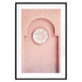 Poster Pink Niche - wall architecture with a hanging decorated circle 134749 additionalThumb 15
