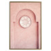 Poster Pink Niche - wall architecture with a hanging decorated circle 134749 additionalThumb 17