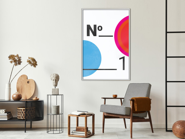 Wall Poster Number 1 - black numbers and colorful geometric figures on a white background 135649 additionalImage 11