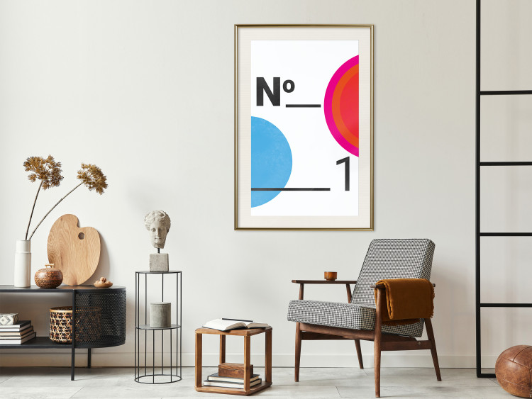 Wall Poster Number 1 - black numbers and colorful geometric figures on a white background 135649 additionalImage 11