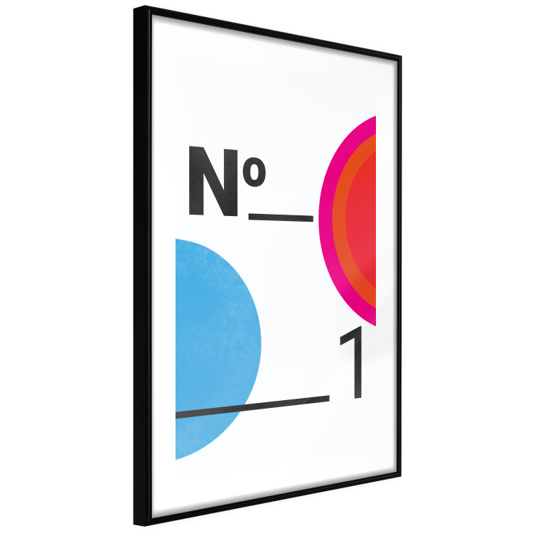 Wall Poster Number 1 - black numbers and colorful geometric figures on a white background 135649 additionalImage 23