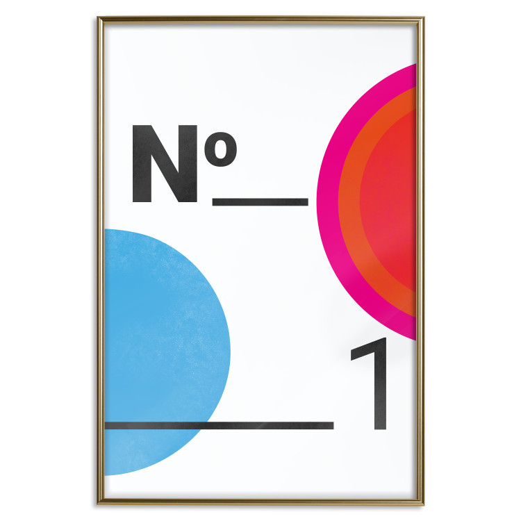 Wall Poster Number 1 - black numbers and colorful geometric figures on a white background 135649 additionalImage 4