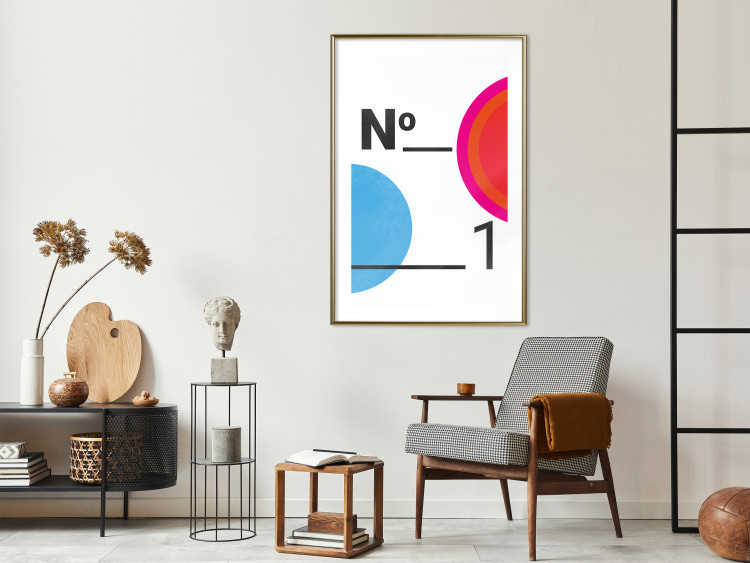 Wall Poster Number 1 - black numbers and colorful geometric figures on a white background 135649 additionalImage 9