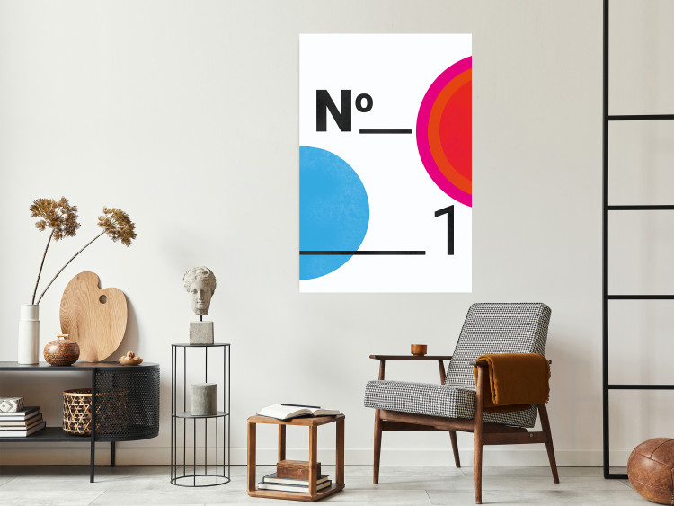 Wall Poster Number 1 - black numbers and colorful geometric figures on a white background 135649 additionalImage 8