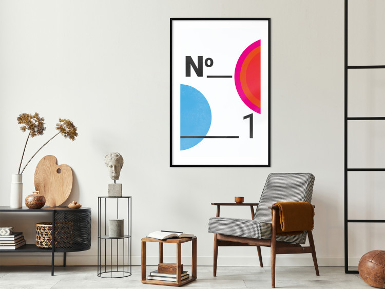 Wall Poster Number 1 - black numbers and colorful geometric figures on a white background 135649 additionalImage 10