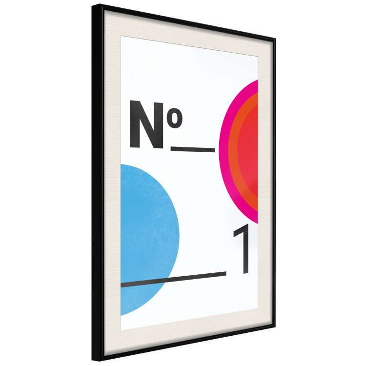 Wall Poster Number 1 - black numbers and colorful geometric figures on a white background 135649 additionalImage 20