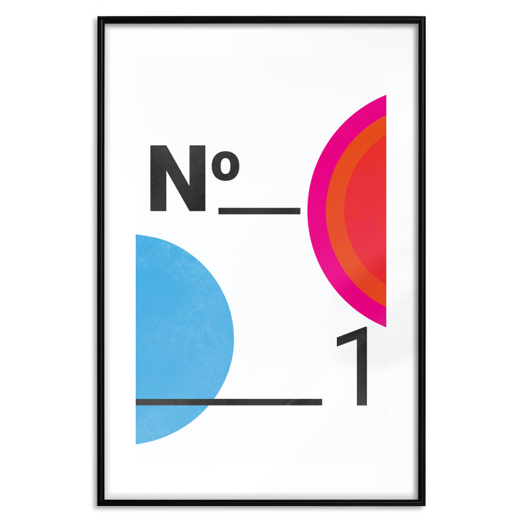 Wall Poster Number 1 - black numbers and colorful geometric figures on a white background 135649 additionalImage 3