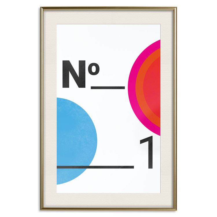 Wall Poster Number 1 - black numbers and colorful geometric figures on a white background 135649 additionalImage 2