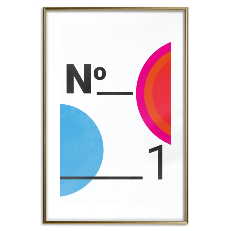 Wall Poster Number 1 - black numbers and colorful geometric figures on a white background 135649 additionalImage 2