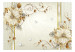 Wall Mural Flowers decorated with pearls - abstract collage with crystals and gold 138049 additionalThumb 1