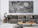 Canvas Raw World (1-piece) Wide - world map on concrete texture 142349 additionalThumb 3