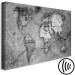 Canvas Raw World (1-piece) Wide - world map on concrete texture 142349 additionalThumb 6