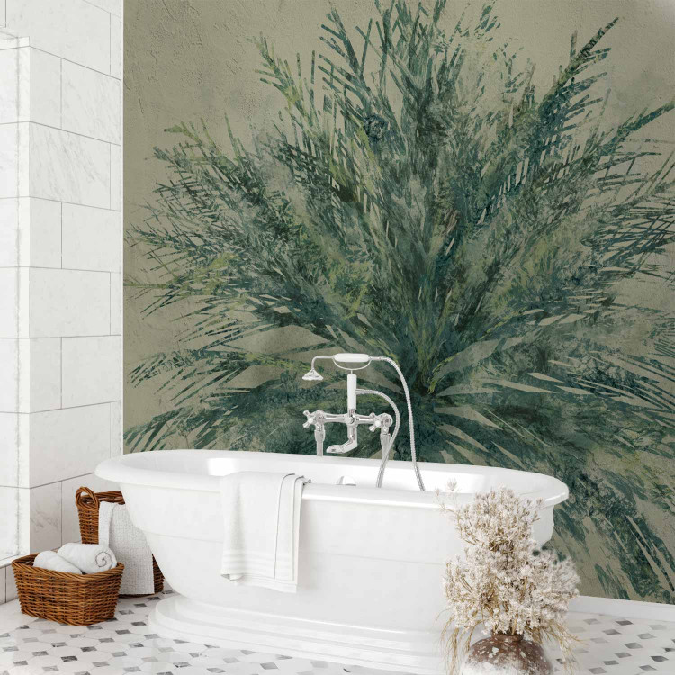Wall Mural Rest in nature - landscape with painted plant on solid background 143349 additionalImage 8