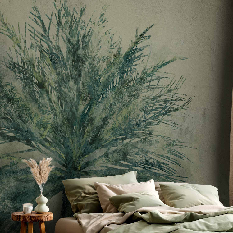 Wall Mural Rest in nature - landscape with painted plant on solid background 143349 additionalImage 2