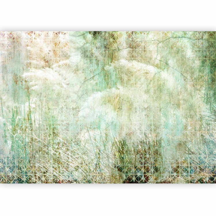 Photo Wallpaper Juicy colours - green abstract with grasses motif and subtle pattern 143949 additionalImage 1