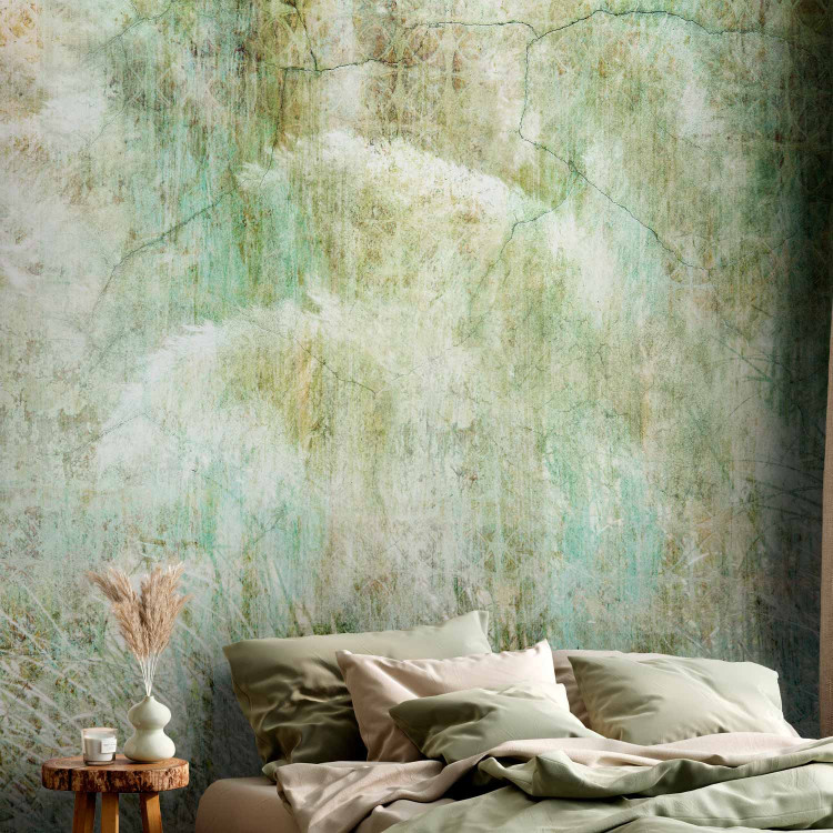 Photo Wallpaper Juicy colours - green abstract with grasses motif and subtle pattern 143949 additionalImage 2