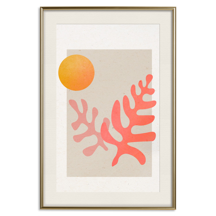 Poster The Sun at Zenith - Orange Ball Placed Over Fluffy Shapes 144749 additionalImage 26