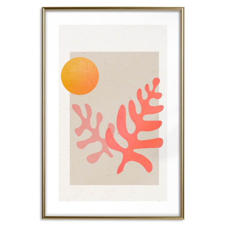 Poster The Sun at Zenith - Orange Ball Placed Over Fluffy Shapes 144749 additionalImage 18