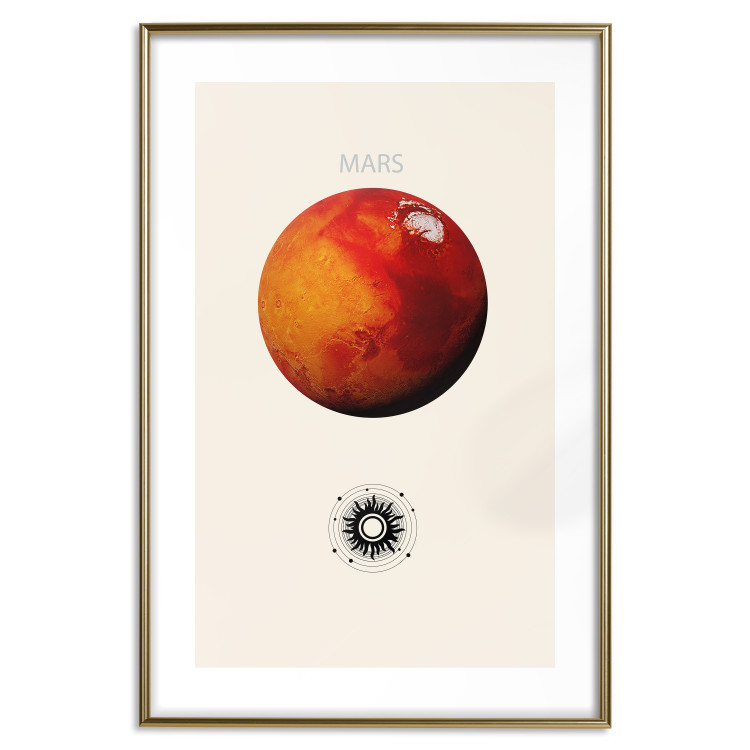 Poster Mars - Red Planet and Abstract Composition With the Solar System 146249 additionalImage 14