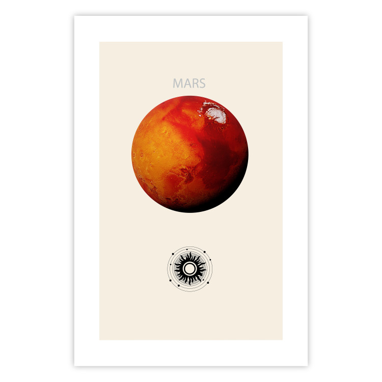 Poster Mars - Red Planet and Abstract Composition With the Solar System 146249 additionalImage 12