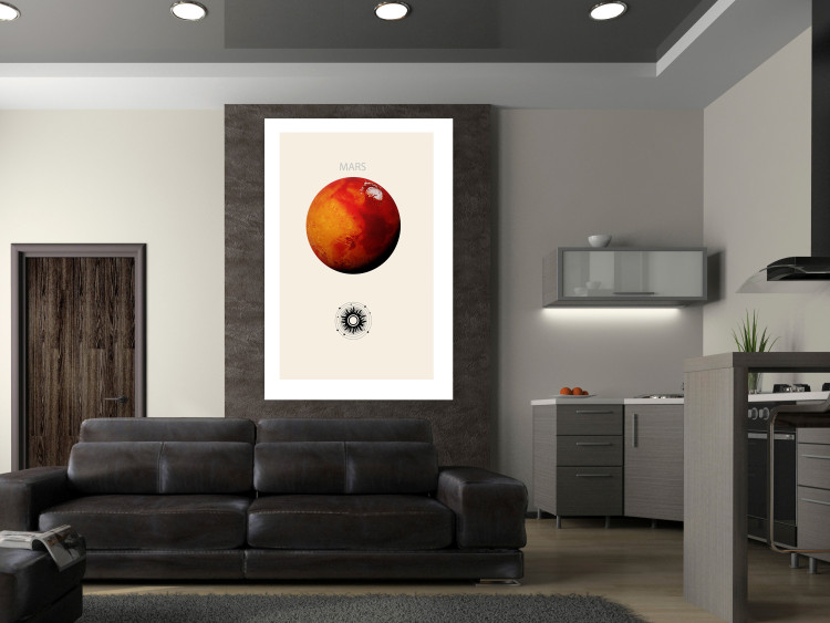 Poster Mars - Red Planet and Abstract Composition With the Solar System 146249 additionalImage 9