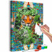 Paint by number Pensive Cat - Tiger among Grass and Abstract Colored Background 146549 additionalThumb 7