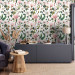 Modern Wallpaper Beautiful Magnolia - Pattern of White and Pink Flowers on the Branches 150049