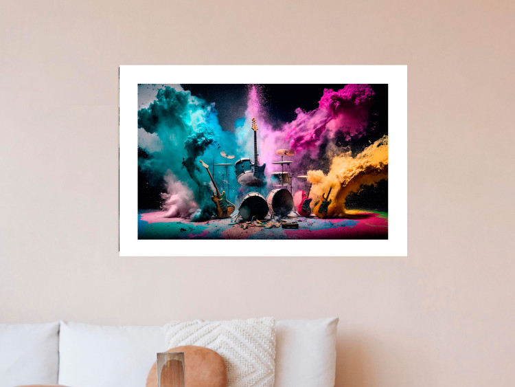 Wall Poster Exploding Instruments - Rock Scene With Drums and Guitars 150649 additionalImage 14