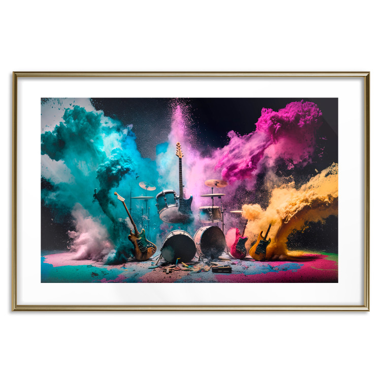 Wall Poster Exploding Instruments - Rock Scene With Drums and Guitars 150649 additionalImage 19