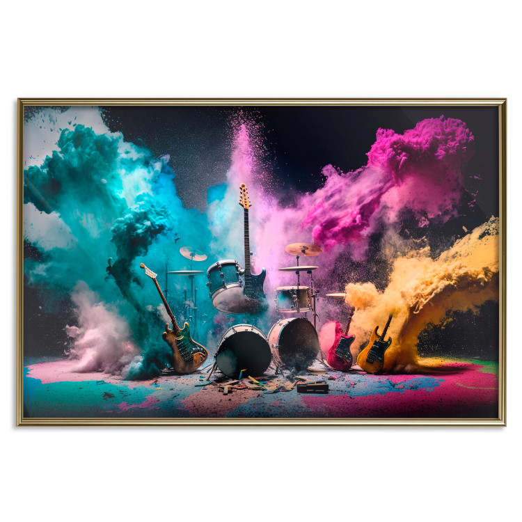 Wall Poster Exploding Instruments - Rock Scene With Drums and Guitars 150649 additionalImage 20