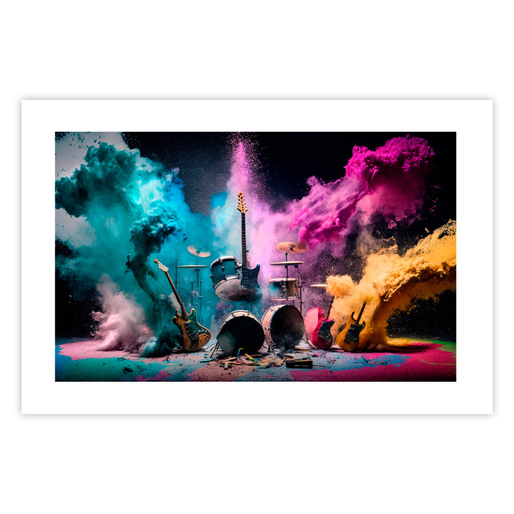 Wall Poster Exploding Instruments - Rock Scene With Drums and Guitars 150649 additionalImage 16