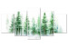 Canvas Print Spruce Forest - Trees Painted With Watercolor in Delicate Colors 151849
