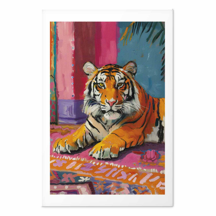 Poster Lying Tiger - A Painterly and Colorful Composition With an Animal 159949 additionalImage 16