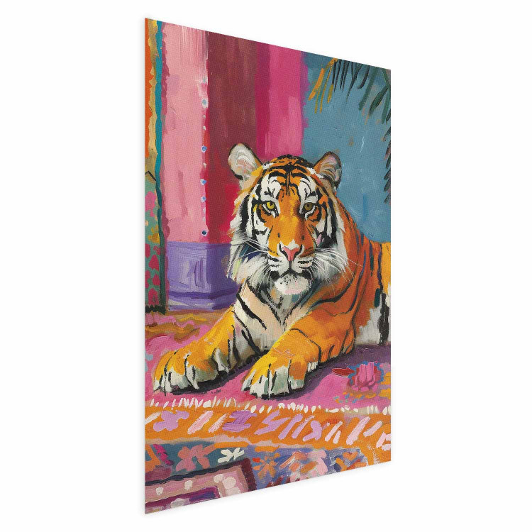 Poster Lying Tiger - A Painterly and Colorful Composition With an Animal 159949 additionalImage 6