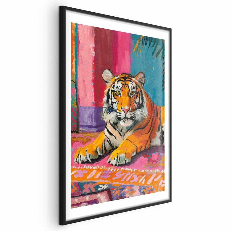 Poster Lying Tiger - A Painterly and Colorful Composition With an Animal 159949 additionalImage 20