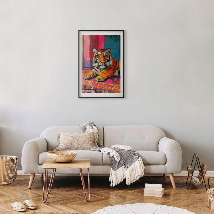 Poster Lying Tiger - A Painterly and Colorful Composition With an Animal 159949 additionalImage 23