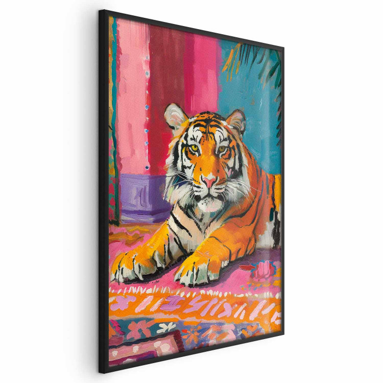 Poster Lying Tiger - A Painterly and Colorful Composition With an Animal 159949 additionalImage 2