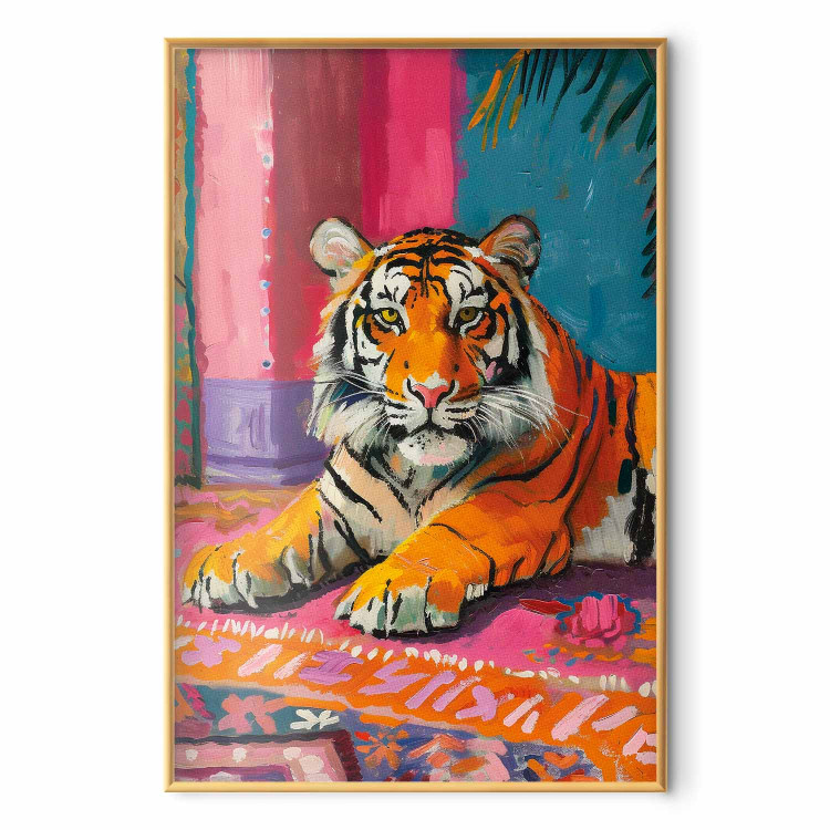 Poster Lying Tiger - A Painterly and Colorful Composition With an Animal 159949 additionalImage 5