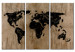 Canvas Mysterious map of the World 55449