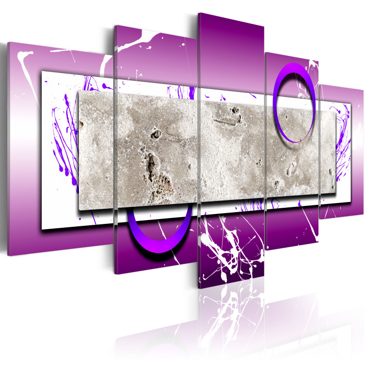 Canvas Print Abstraction with violet 56149 additionalImage 2