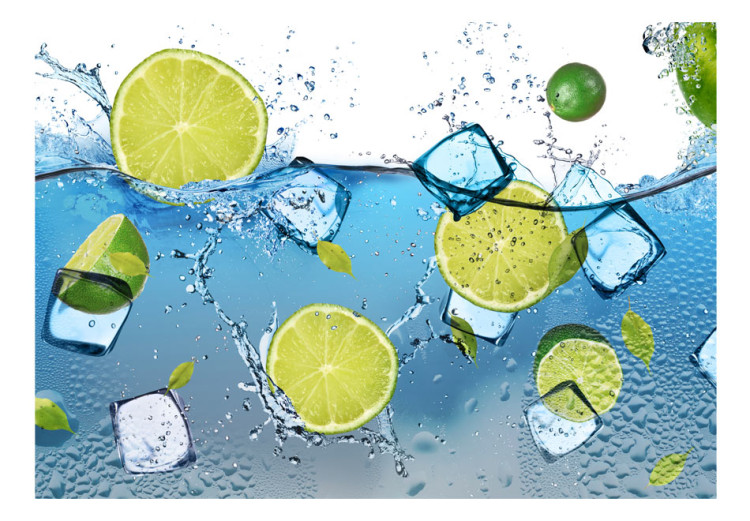 Wall Mural Water with Lemon - Refreshing Fruit Motif for the Kitchen or Room 60249 additionalImage 1